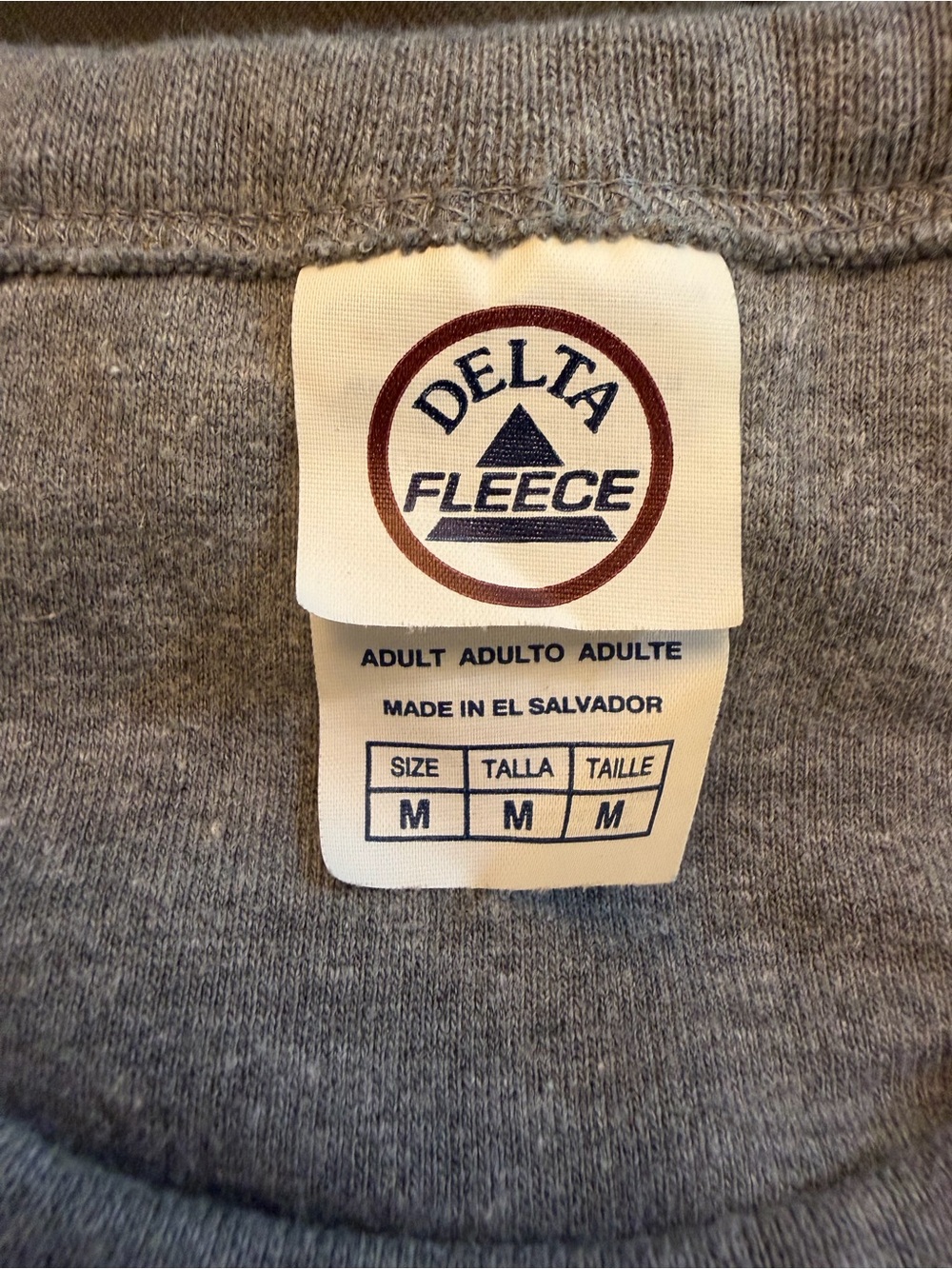 Delta Fleece Camp Quarantine Gray Graphic Sweatshirt Medium - Picture 5 of 6